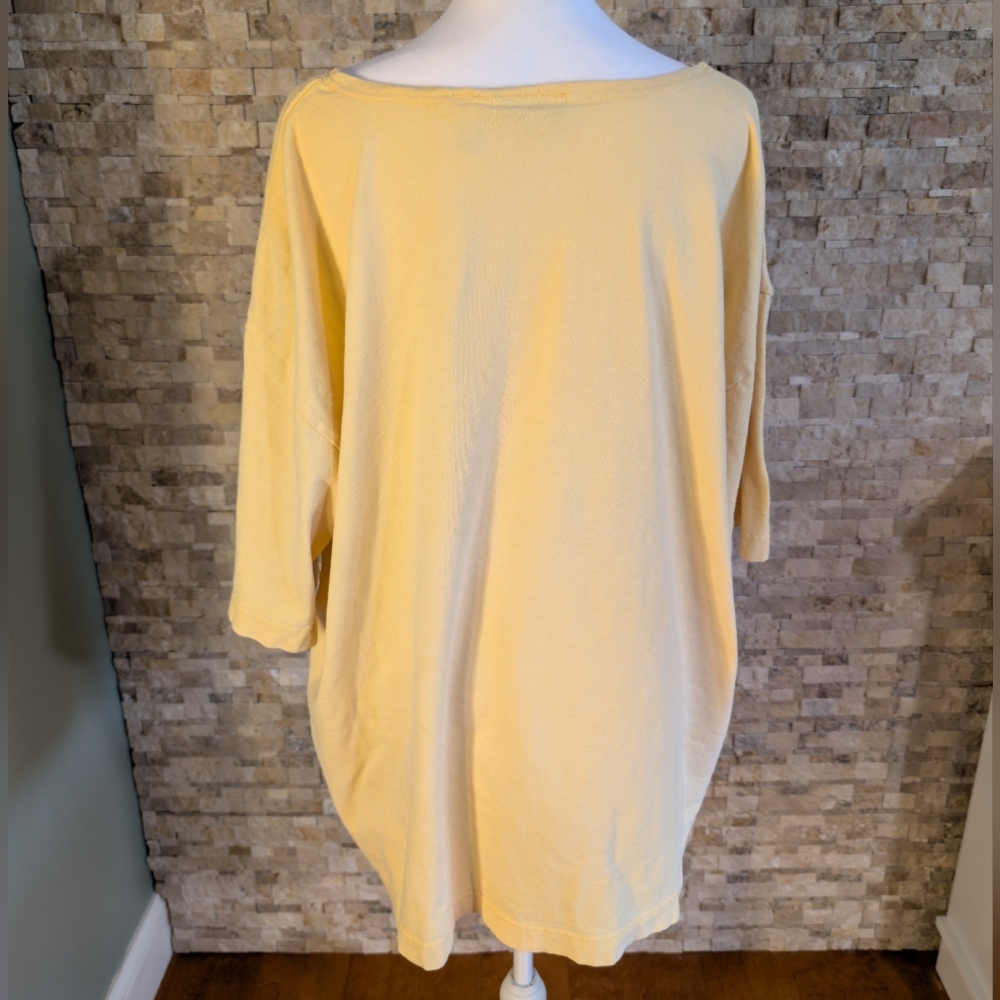 Vintage 90s Embroidered Sun Patch Sunburst Tee Shirt Plus Size 24W 100% Cotton image 3